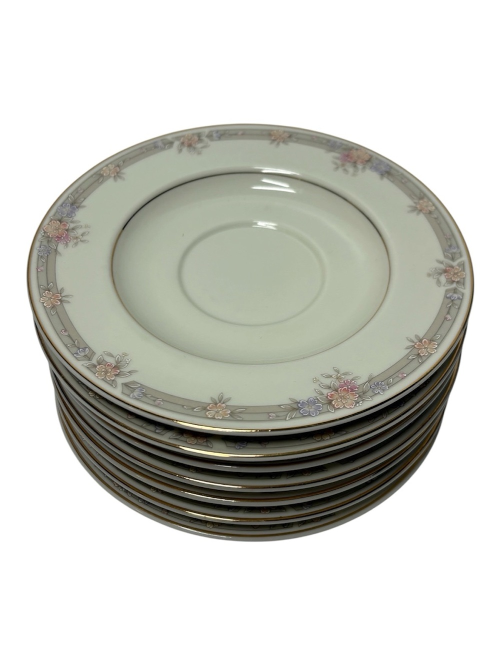 Sango Regency Monroe China Saucers Set of 7